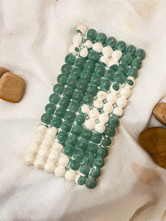 Green and White Bubble Tray