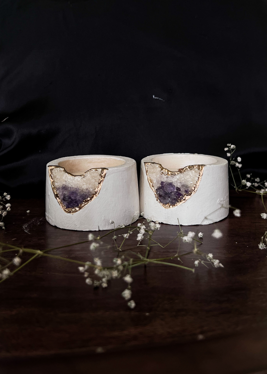 Medium Amethyst Candle – Vanilla