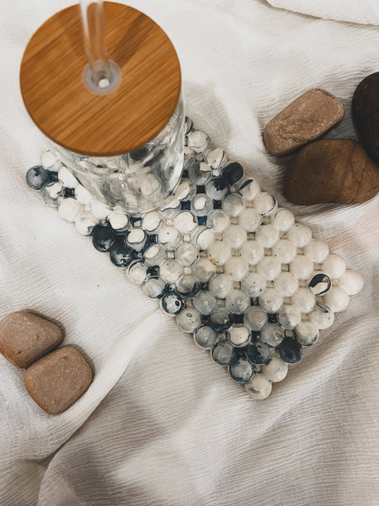 Blue and White Bubble Tray