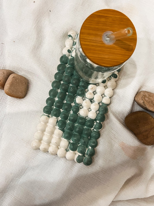 Green and White Bubble Tray