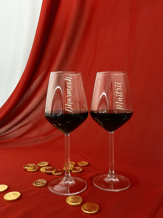 Personalised Wine Glasses - Set of 2